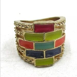 Color Block Gold Ring